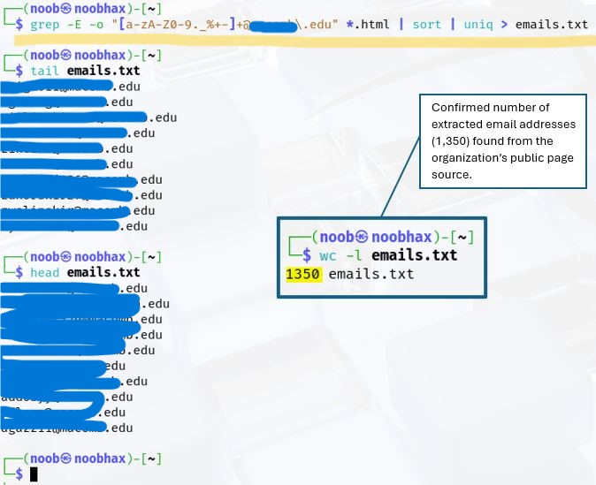 screenshot of grep command